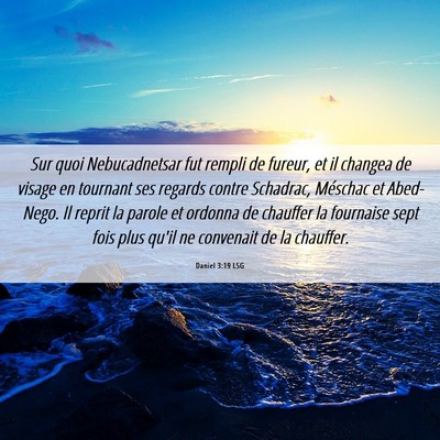 Picture 06 - Daniel 3:19 LSG - Sur quoi Nebucadnetsar fut rempli de fureur, et - Bible Verse Picture
