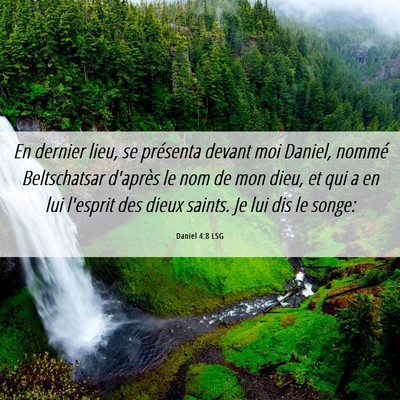 Picture 06 - Daniel 4:8 LSG - En dernier lieu, se présenta devant moi Daniel, - Bible Verse Picture