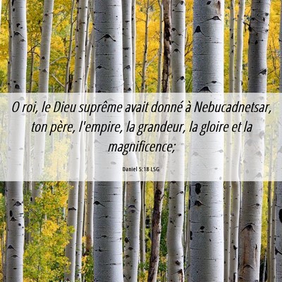 Picture 06 - Daniel 5:18 LSG - O roi, le Dieu suprême avait donné à - Bible Verse Picture