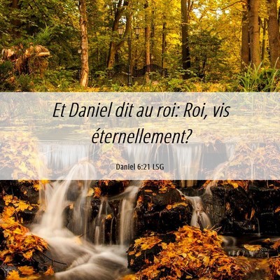Picture 06 - Daniel 6:21 LSG - Et Daniel dit au roi: Roi, vis - Bible Verse Picture