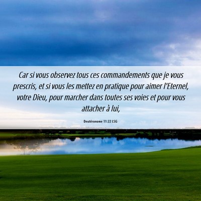 Picture 06 - Deutéronome 11:22 LSG - Car si vous observez tous ces commandements que - Bible Verse Picture