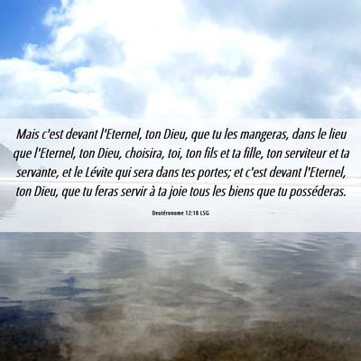 Picture 06 - Deutéronome 12:18 LSG - Mais c'est devant l'Eternel, ton Dieu, que tu les - Bible Verse Picture