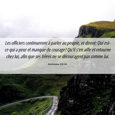 Picture 06 - Deutéronome 20:8 LSG - Les officiers continueront à parler au peuple, - Bible Verse Picture
