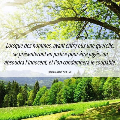 Picture 06 - Deutéronome 25:1 LSG - Lorsque des hommes, ayant entre eux une querelle, - Bible Verse Picture
