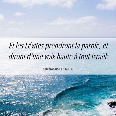 Picture 06 - Deutéronome 27:14 LSG - Et les Lévites prendront la parole, et diront - Bible Verse Picture