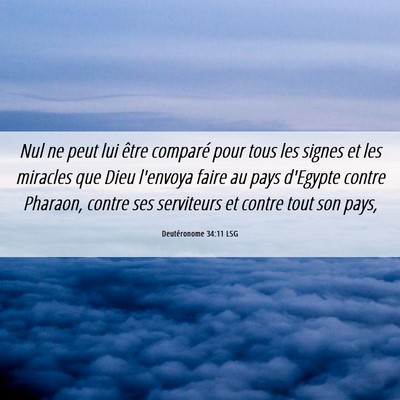 Picture 06 - Deutéronome 34:11 LSG - Nul ne peut lui être comparé pour tous les - Bible Verse Picture