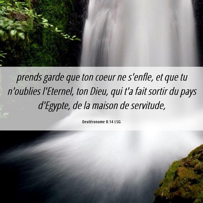 Picture 06 - Deutéronome 8:14 LSG - prends garde que ton coeur ne s'enfle, et que tu - Bible Verse Picture