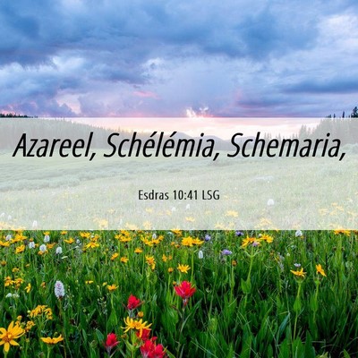 Picture 06 - Esdras 10:41 LSG - Azareel, Schélémia, - Bible Verse Picture