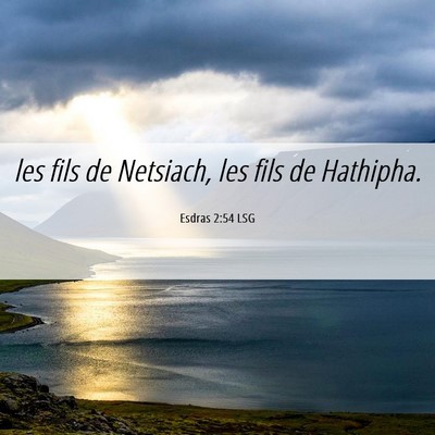 Picture 06 - Esdras 2:54 LSG - les fils de Netsiach, les fils de - Bible Verse Picture