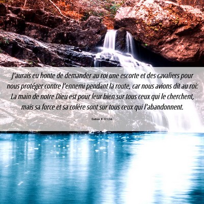 Picture 06 - Esdras 8:22 LSG - J'aurais eu honte de demander au roi une escorte - Bible Verse Picture