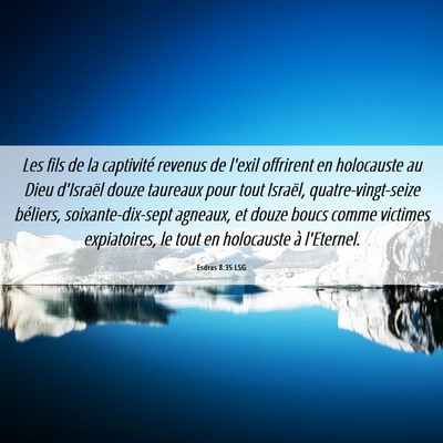 Picture 06 - Esdras 8:35 LSG - Les fils de la captivité revenus de l'exil - Bible Verse Picture
