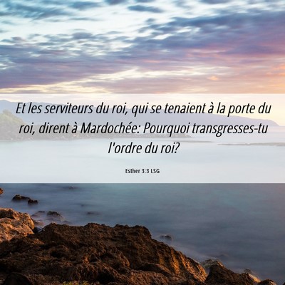 Picture 06 - Esther 3:3 LSG - Et les serviteurs du roi, qui se tenaient à la - Bible Verse Picture