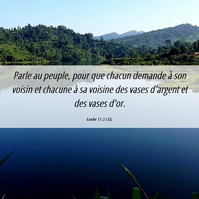 Picture 06 - Exode 11:2 LSG - Parle au peuple, pour que chacun demande à son - Bible Verse Picture