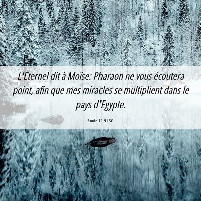 Picture 06 - Exode 11:9 LSG - L'Eternel dit à Moïse: Pharaon ne vous - Bible Verse Picture