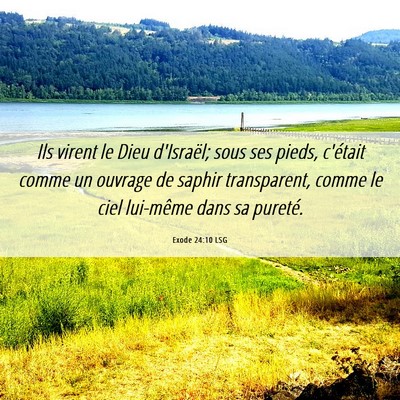 Picture 06 - Exode 24:10 LSG - Ils virent le Dieu d'Israël; sous ses pieds, - Bible Verse Picture