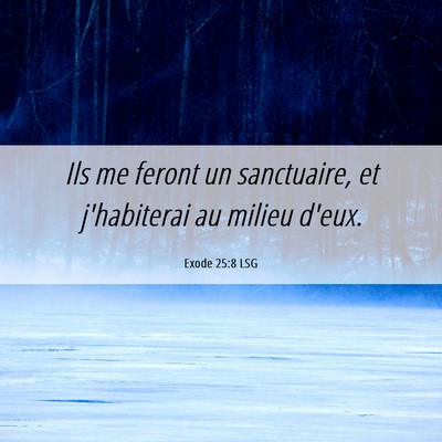 Picture 06 - Exode 25:8 LSG - Ils me feront un sanctuaire, et j'habiterai au - Bible Verse Picture