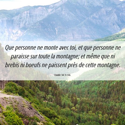Picture 06 - Exode 34:3 LSG - Que personne ne monte avec toi, et que personne - Bible Verse Picture