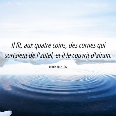 Picture 06 - Exode 38:2 LSG - Il fit, aux quatre coins, des cornes qui - Bible Verse Picture