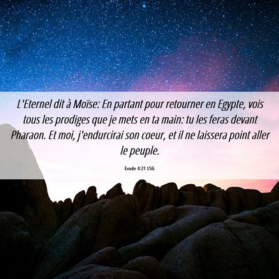 Picture 06 - Exode 4:21 LSG - L'Eternel dit à Moïse: En partant pour - Bible Verse Picture