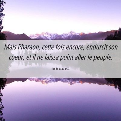Picture 06 - Exode 8:32 LSG - Mais Pharaon, cette fois encore, endurcit son - Bible Verse Picture