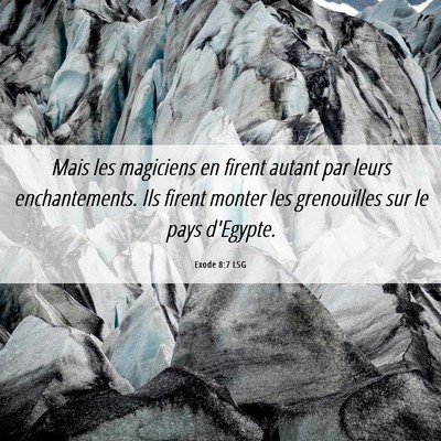 Picture 06 - Exode 8:7 LSG - Mais les magiciens en firent autant par leurs - Bible Verse Picture