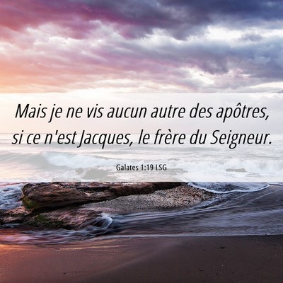 Picture 06 - Galates 1:19 LSG - Mais je ne vis aucun autre des apôtres, si ce - Bible Verse Picture
