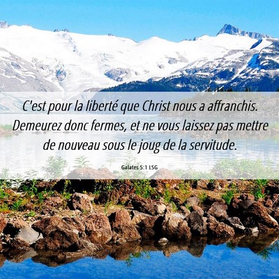 Picture 06 - Galates 5:1 LSG - C'est pour la liberté que Christ nous a - Bible Verse Picture