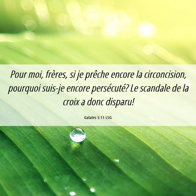 Picture 06 - Galates 5:11 LSG - Pour moi, frères, si je prêche encore la - Bible Verse Picture