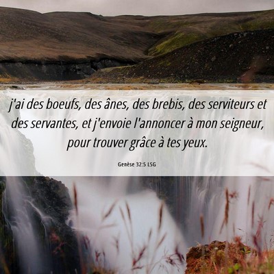 Picture 06 - Genèse 32:5 LSG - j'ai des boeufs, des ânes, des brebis, des - Bible Verse Picture