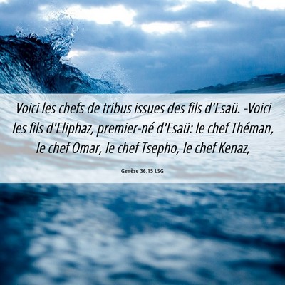 Picture 06 - Genèse 36:15 LSG - Voici les chefs de tribus issues des fils - Bible Verse Picture