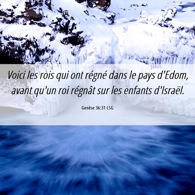 Picture 06 - Genèse 36:31 LSG - Voici les rois qui ont régné dans le pays - Bible Verse Picture