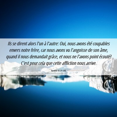 Picture 06 - Genèse 42:21 LSG - Ils se dirent alors l'un à l'autre: Oui, nous - Bible Verse Picture