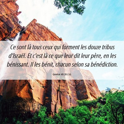 Picture 06 - Genèse 49:28 LSG - Ce sont là tous ceux qui forment les douze - Bible Verse Picture
