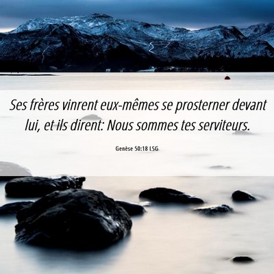 Picture 06 - Genèse 50:18 LSG - Ses frères vinrent eux-mêmes se prosterner - Bible Verse Picture