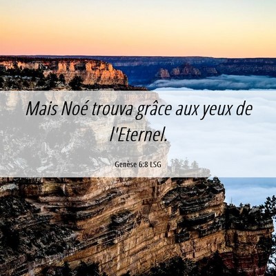 Picture 06 - Genèse 6:8 LSG - Mais Noé trouva grâce aux yeux de - Bible Verse Picture