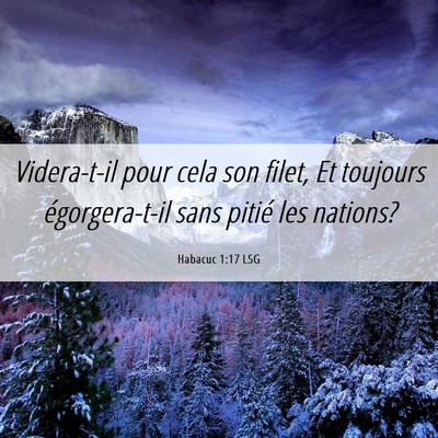 Picture 06 - Habacuc 1:17 LSG - Videra-t-il pour cela son filet, Et toujours - Bible Verse Picture