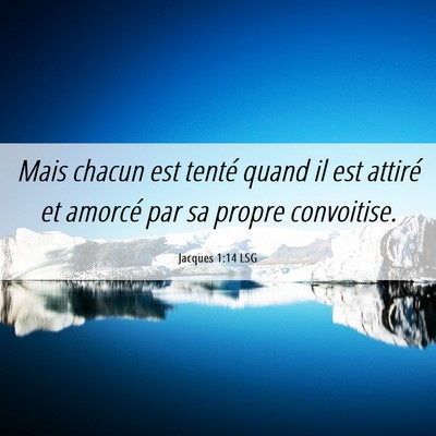 Picture 06 - Jacques 1:14 LSG - Mais chacun est tenté quand il est attiré et - Bible Verse Picture