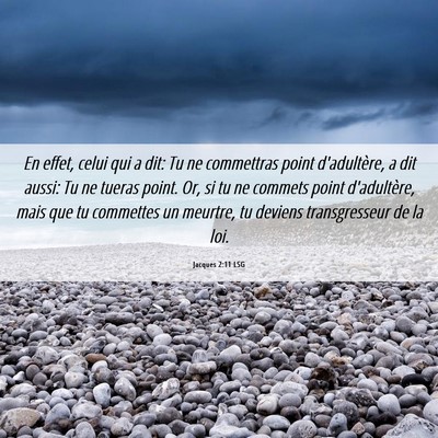 Picture 06 - Jacques 2:11 LSG - En effet, celui qui a dit: Tu ne commettras point - Bible Verse Picture