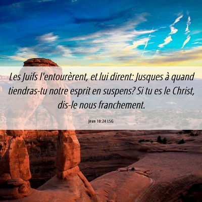 Picture 06 - Jean 10:24 LSG - Les Juifs l'entourèrent, et lui dirent: Jusques - Bible Verse Picture