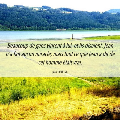 Picture 06 - Jean 10:41 LSG - Beaucoup de gens vinrent à lui, et ils disaient: - Bible Verse Picture