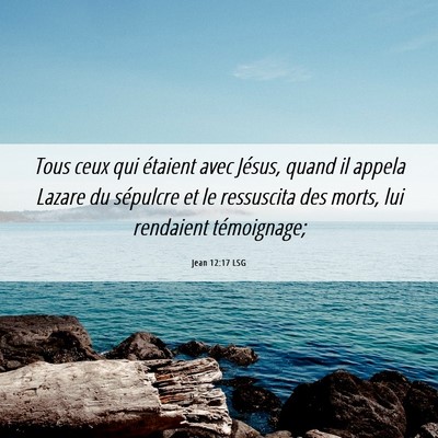 Picture 06 - Jean 12:17 LSG - Tous ceux qui étaient avec Jésus, quand il - Bible Verse Picture