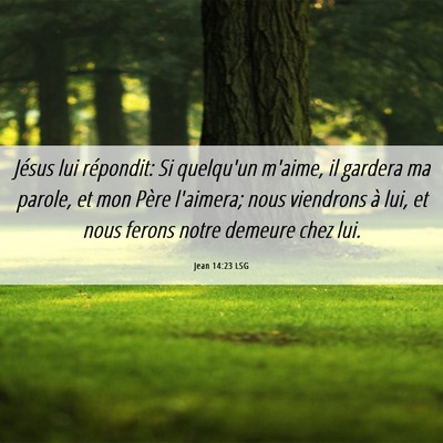 Picture 06 - Jean 14:23 LSG - Jésus lui répondit: Si quelqu'un m'aime, il - Bible Verse Picture