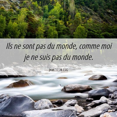 Picture 06 - Jean 17:16 LSG - Ils ne sont pas du monde, comme moi je ne suis - Bible Verse Picture