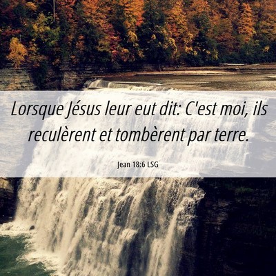 Picture 06 - Jean 18:6 LSG - Lorsque Jésus leur eut dit: C'est moi, ils - Bible Verse Picture