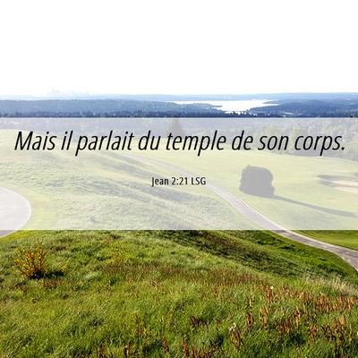 Picture 06 - Jean 2:21 LSG - Mais il parlait du temple de son - Bible Verse Picture
