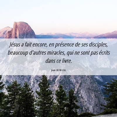 Picture 06 - Jean 20:30 LSG - Jésus a fait encore, en présence de ses - Bible Verse Picture