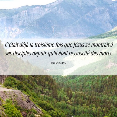 Picture 06 - Jean 21:14 LSG - C'était déjà la troisième fois que Jésus se - Bible Verse Picture