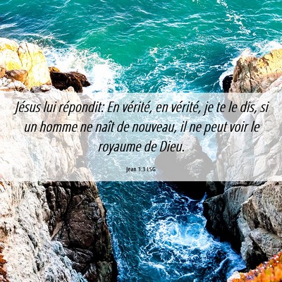 Picture 06 - Jean 3:3 LSG - Jésus lui répondit: En vérité, en vérité, - Bible Verse Picture