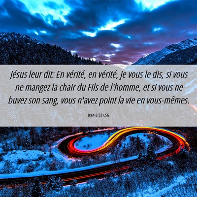 Picture 06 - Jean 6:53 LSG - Jésus leur dit: En vérité, en vérité, je - Bible Verse Picture