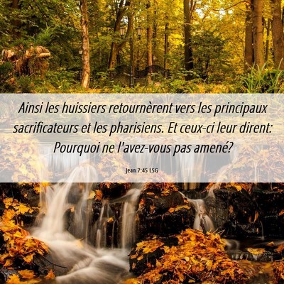 Picture 06 - Jean 7:45 LSG - Ainsi les huissiers retournèrent vers les - Bible Verse Picture